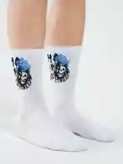 Синий носки мужские, с надписями