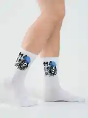 Синий носки мужские, с надписями