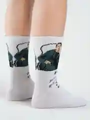 Зелёный хаки носки мужские, с надписями