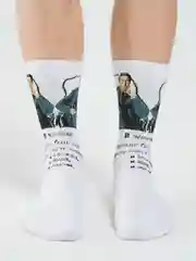 Зелёный хаки носки мужские, с надписями
