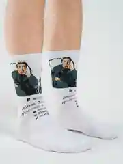 Зелёный хаки носки мужские, с надписями