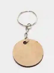 Серый брелок деревянный "Природа"