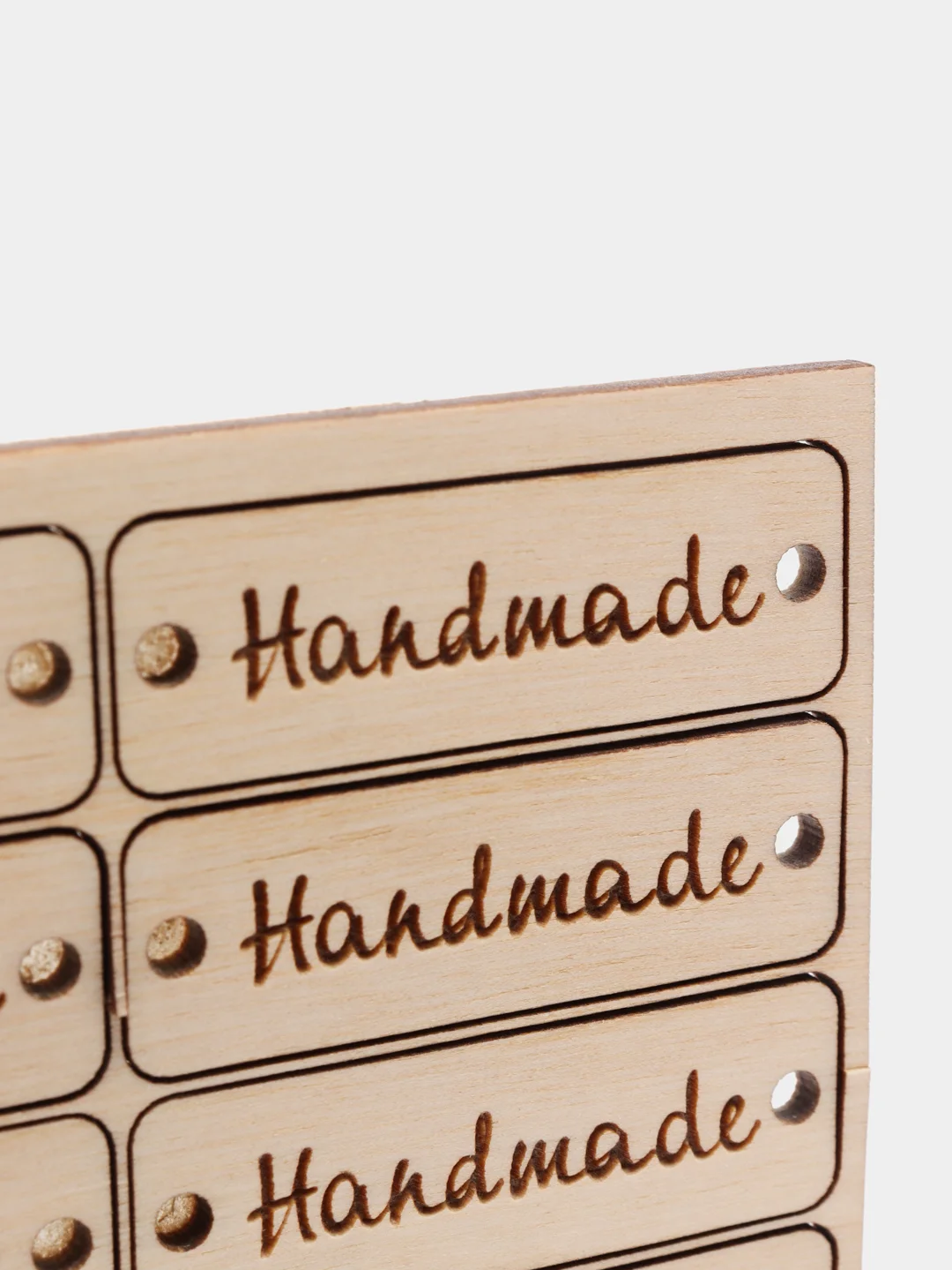 Бирка деревянная "Hand Made" 10шт.