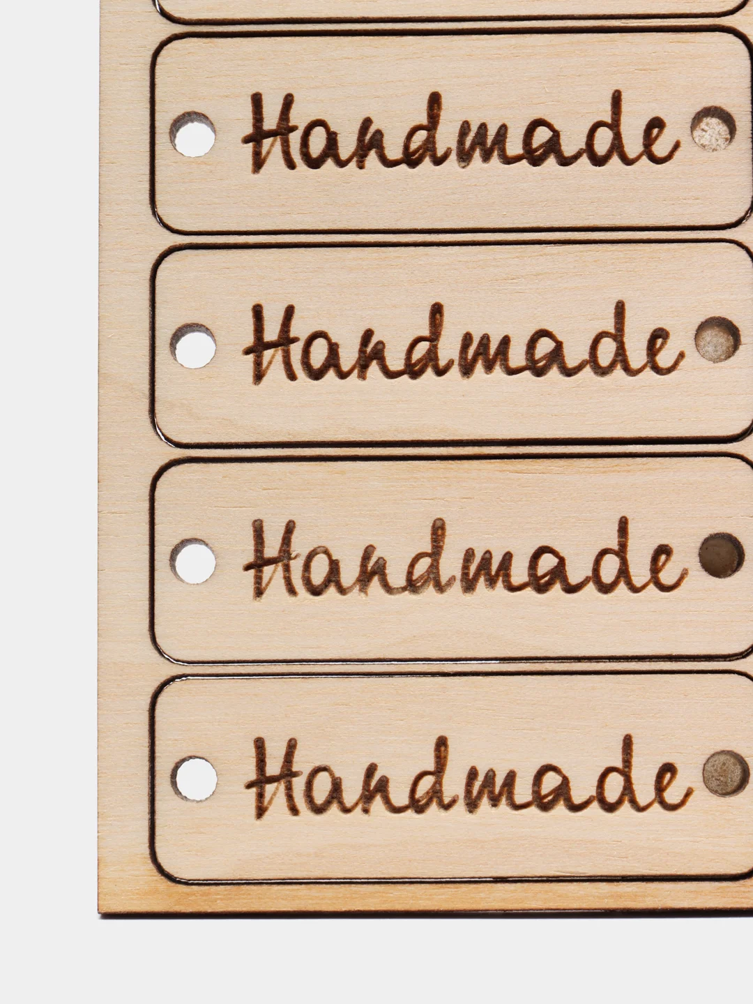Бирка деревянная "Hand Made" 10шт.