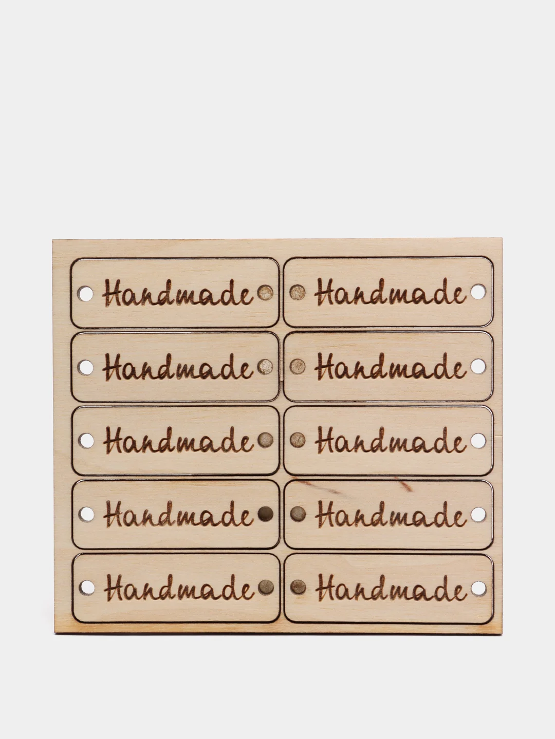 Бирка деревянная "Hand Made" 10шт.
