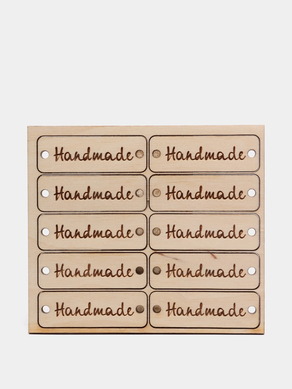 Бирка деревянная "Hand Made" 10шт.