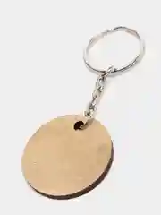 Белый брелок деревянный "Природа"