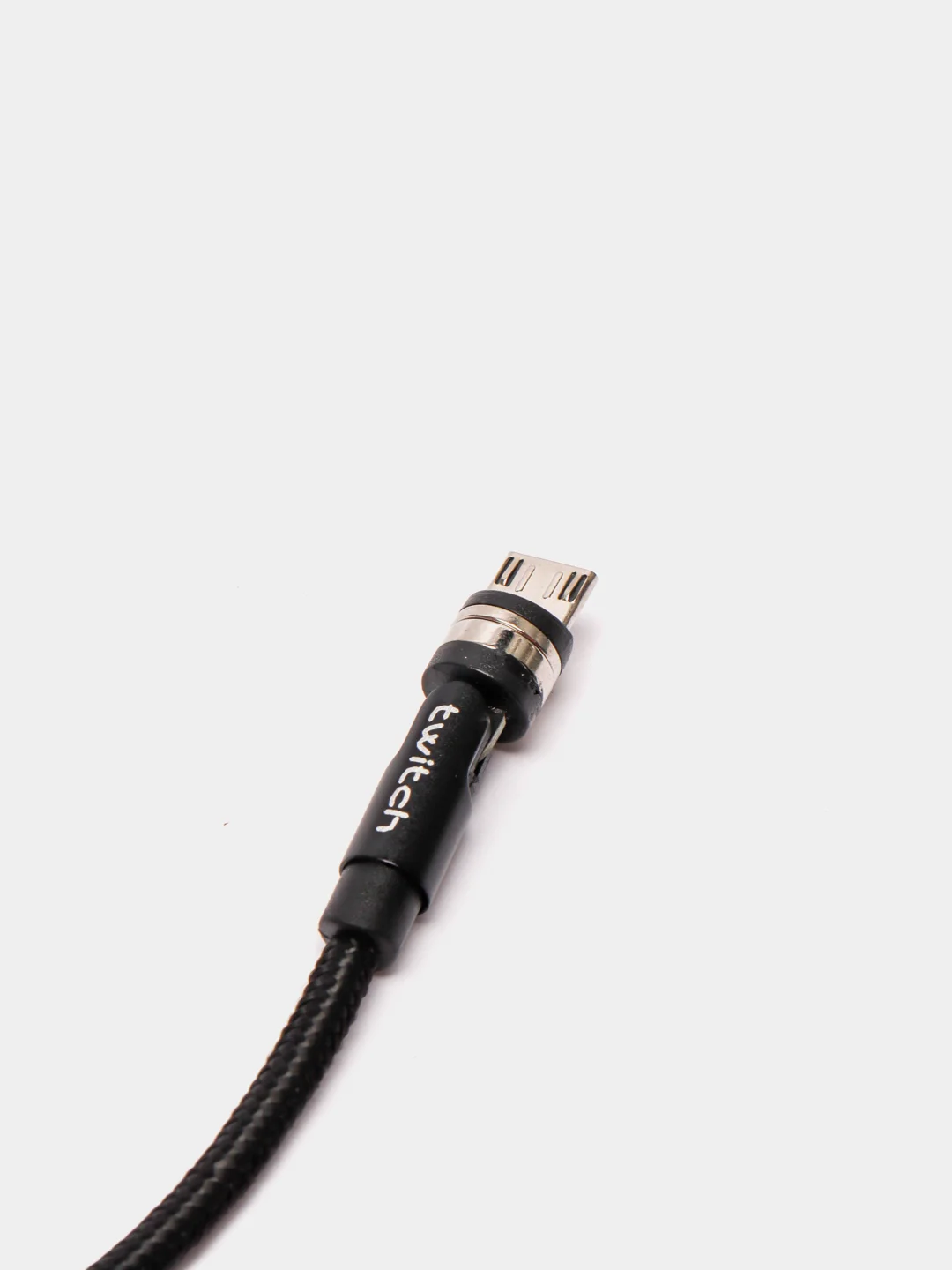 Черный usb кабель twitch 2.1 A магнитный для зарядки 2 -х метровые, поворот 180 градусов