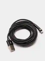 Черный usb кабель twitch 2.1 A магнитный для зарядки 2 -х метровые, поворот 180 градусов