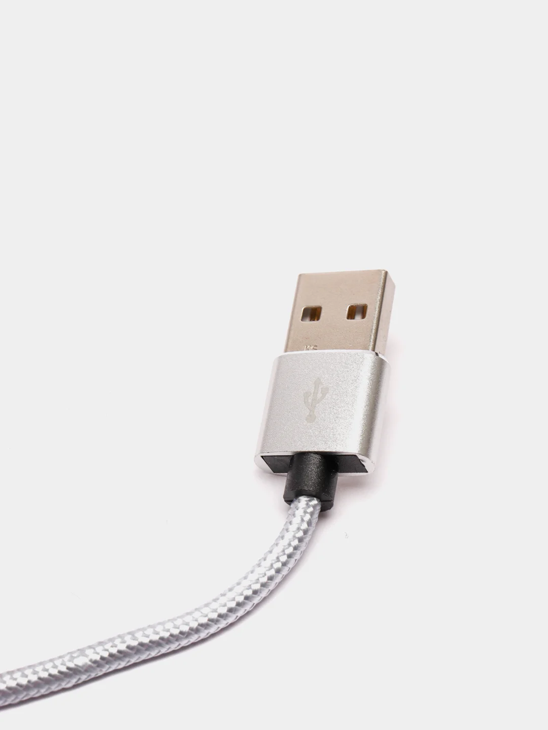 Серебряный usb кабель twitch 2.1 A магнитный для зарядки 2 -х метровые, поворот 180 градусов