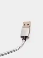 Серебряный usb кабель twitch 2.1 A магнитный для зарядки 2 -х метровые, поворот 180 градусов