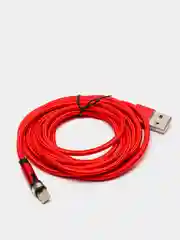Красный usb кабель twitch 2.1 A магнитный для зарядки 2 -х метровые, поворот 180 градусов