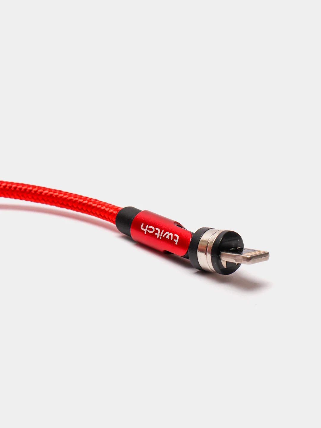 Красный usb кабель twitch 2.1 A магнитный для зарядки 2 -х метровые, поворот 180 градусов