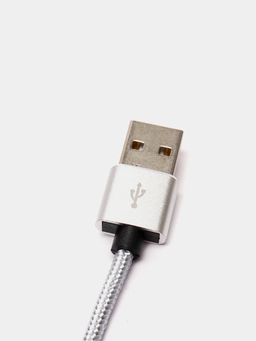 Серебряный usb кабель twitch 2.1 A магнитный для зарядки 2 -х метровые, поворот 180 градусов