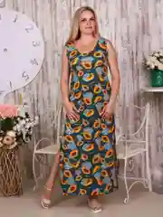 Женское трикотажное платье-сарафан из хлопка