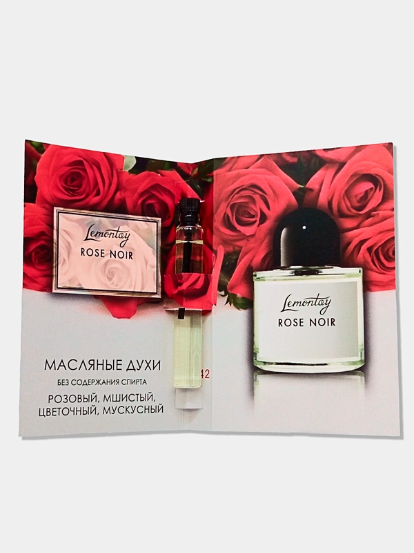 Lemontay масляные духи женские №942: rose noir, розе ноир, 3 мл