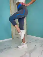 Голубой фитнес бриджи Sport