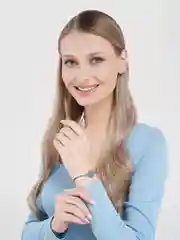 Синий женский браслет