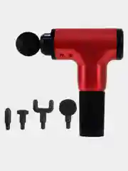 Красный массажер-пистолет для тела  Fascial Gun,перкуссионный ударный