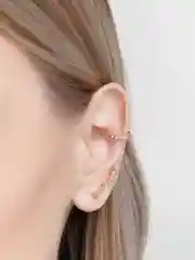 Аметистовый серьги, каффы, цвет золотой