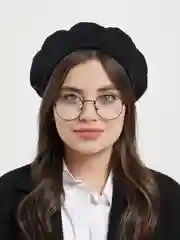 Черный берет ажурный Дамира, женская вязаная шапка на весну и осень