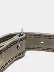 Белый ошейник для крупных собак из сыромятной кожи, два слоя, особой прочности