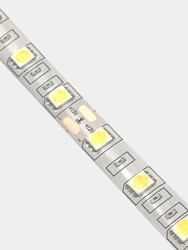 Светодиодная лента 5050 60св/м 12V защищенная белая теплая 14.4Вт/м (отрезок 1 метр)