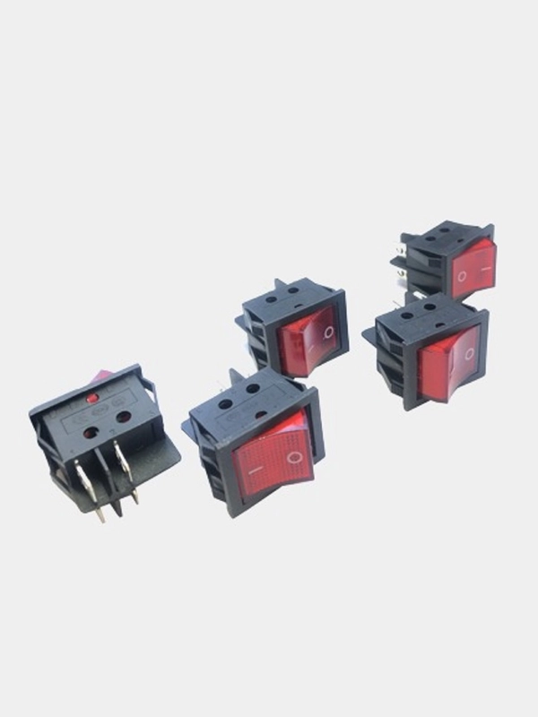 4 штуки Переключатель KCD4-201N-C3-R/4P on-off красный 15A 250VAC 4 контакта 2 положения