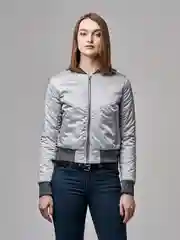 Серебряный бомбер женский Nikiniti