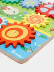 Детская развивающая игрушка деревянная Бизиборд "Шестерёнки"