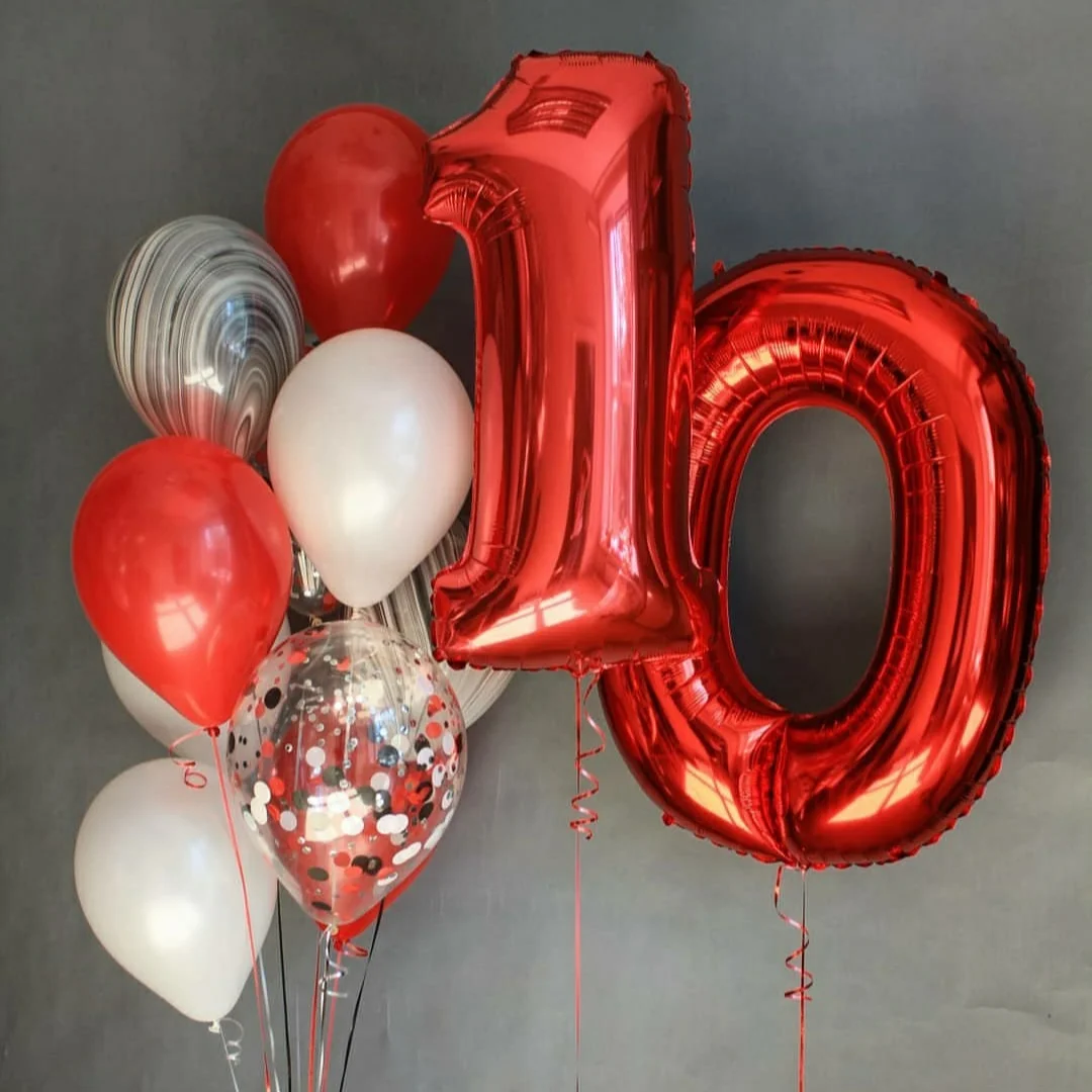 Воздушные шары-цифры для праздника, 102 см