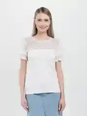 Toп-футболка из вискозы с кружевом