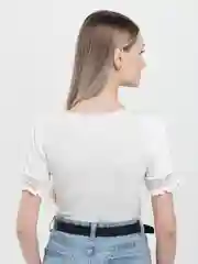 Toп-футболка из вискозы с кружевом