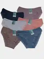 Трусы женские, бамбук с кружевом