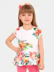 Джемпер, футболка с баской для девочки