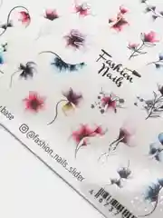 Фиолетовый слайдеры для маникюра новогодние /Слайдеры для ногтей/наклейки/дизайна ногтей