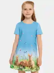 Платье с коротким рукавом для девочки