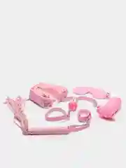 Розовый бдсм набор, набор для влюбленных, Premium BDSM mini, 7 предметов