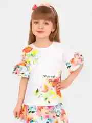 Футболка с рукавами-воланами для девочки