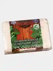 Тёмно-зелёный соляной брикет для бани с листьями дуба, пихты, эвкалипта, соль для бани и сауны, 1,35 кг