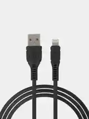Черный кабель для зарядки телефона MIX, штекер iP/microUSB/Type-C, 1.5м, 2.4А,
