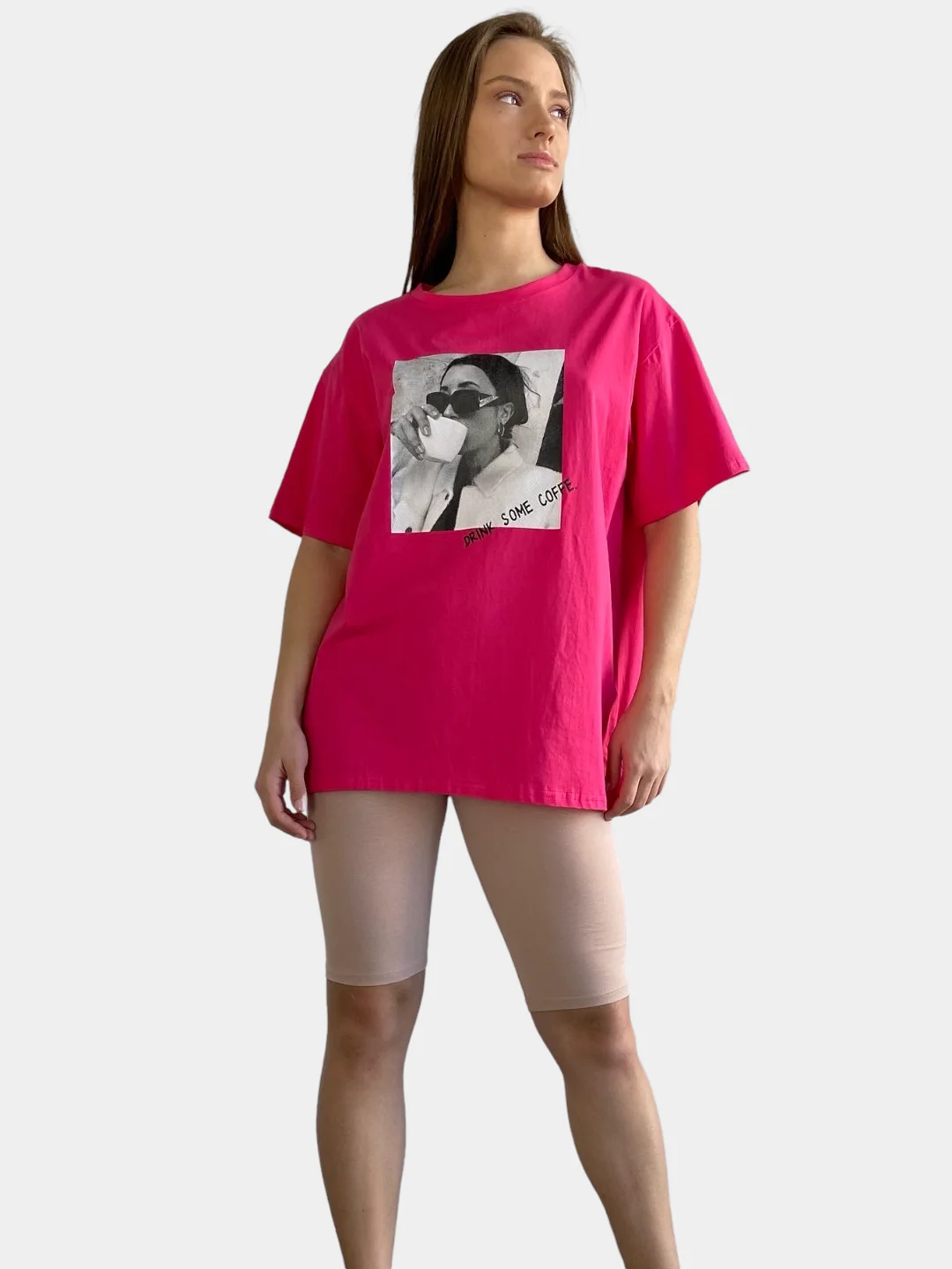 Футболка женская с принтом, oversize