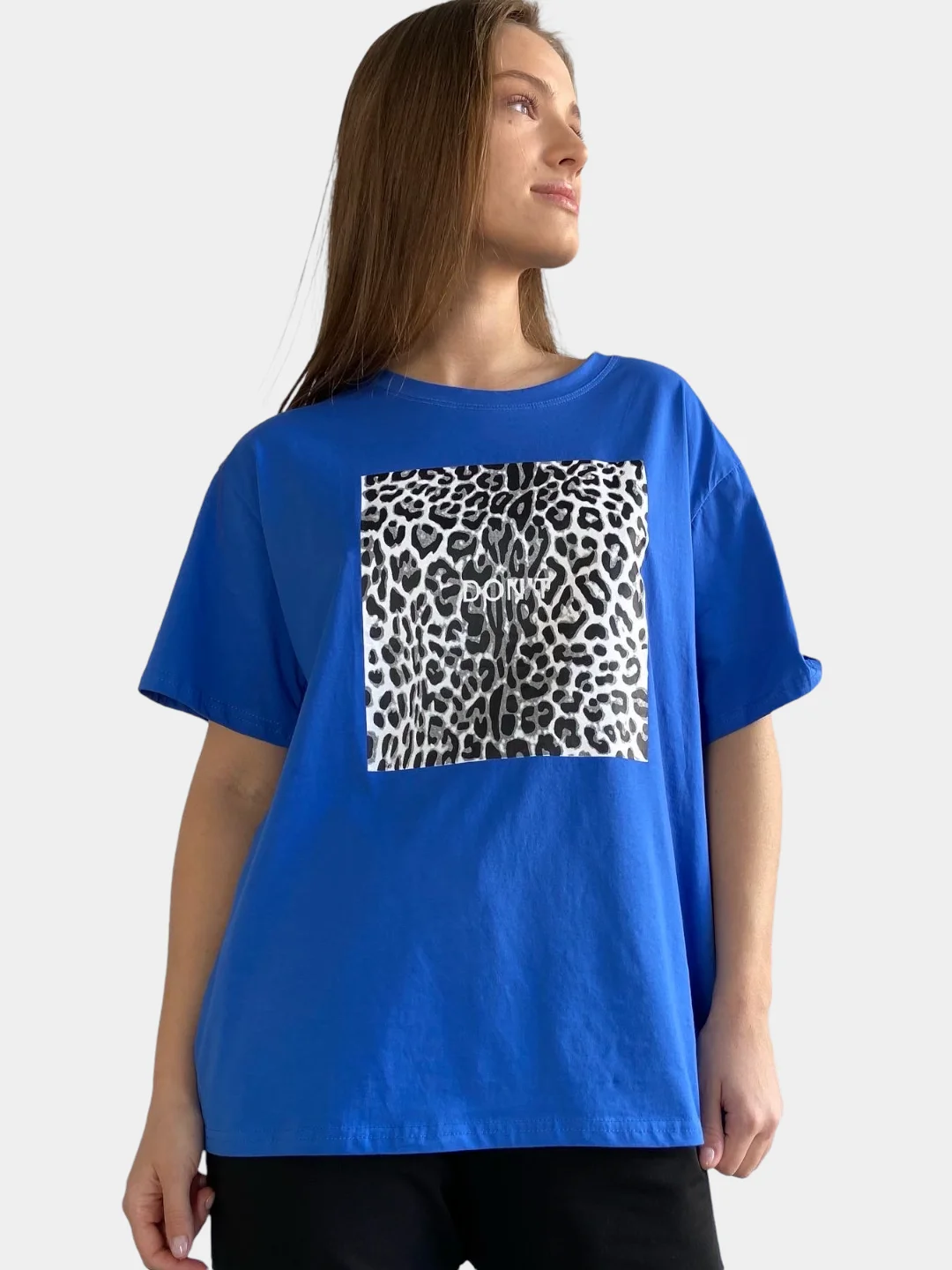 Футболка женская с принтом, oversize