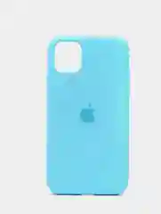 Голубой чехол Silicone Case для iPhone 12/12Pro, закрытый низ