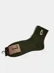 Зелёный хаки носки с принтом