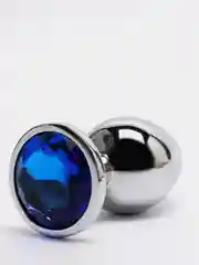 Синий анальная пробка с мешочком