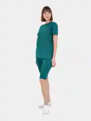 Тёмно-зелёный костюм с бриджами