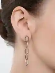 Серебряный серьги женские в виде цепи