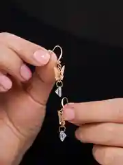 Золотой серьги женские "Бабочки"