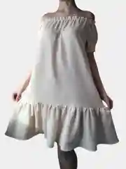 Кремовый платье летнее, хлопок